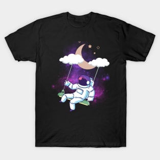 An astronaut having fun and playing in space, Space traveler gift T-Shirt